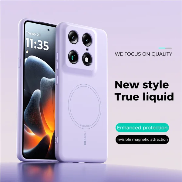 Силиконов Калъф ABEEL MagSF за Motorola Moto X70 Air Pro 5G/Signature 5G, лилав 2
