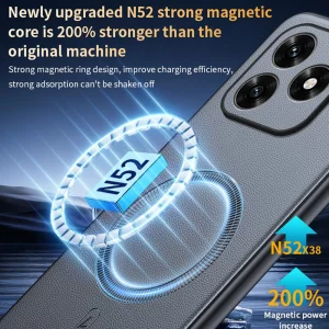 Калъф Magnetic Case Leather за Huawei Honor X5c 4G, сив 4