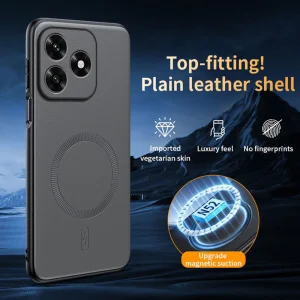 Калъф Magnetic Case Leather за Huawei Honor X5c 4G, сив 3