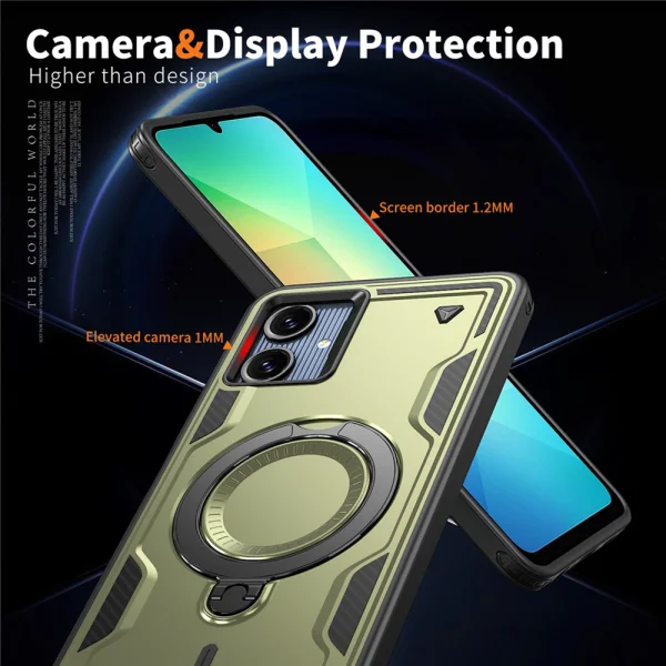 Удароустойчив калъф Magnetic Kickstand за Samsung Galaxy А07, зелен 6