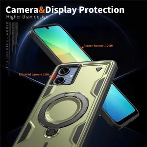 Удароустойчив калъф Magnetic Kickstand за Samsung Galaxy А07, зелен 6