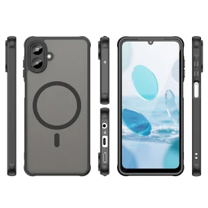 Удароустойчив калъф MagSF Matte за Samsung Galaxy A07, черен 3