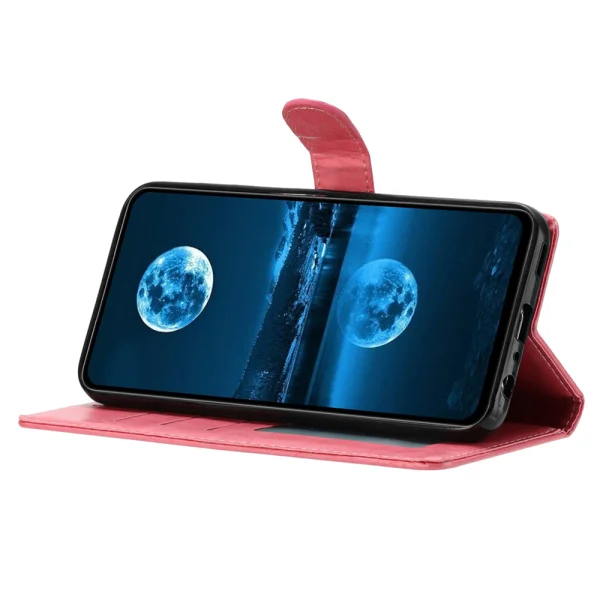Wallet Stand Leather Handy Strap case for Samsung Galaxy A27, pink 4