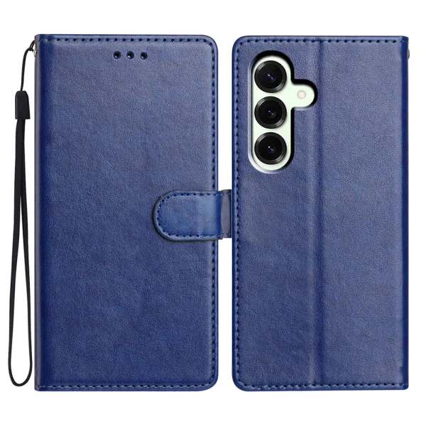 Wallet Stand Leather Handy Strap case for Samsung Galaxy A27, blue 3