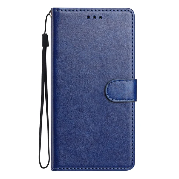 Wallet Stand Leather Handy Strap case for Samsung Galaxy A27, blue 1