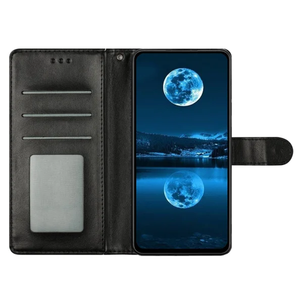 Wallet Stand Leather Handy Strap case for Samsung Galaxy A27, black 4