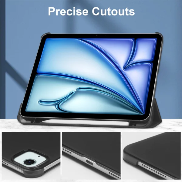 Folio tablet case Tri-Fold Leather + PC Matte for iPad Air 13 (2026), black 3