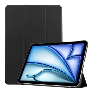 Auto Wake / Sleep Tri-Fold Stand Leather Tablet Flip Case for iPad Air 13 (2026), black