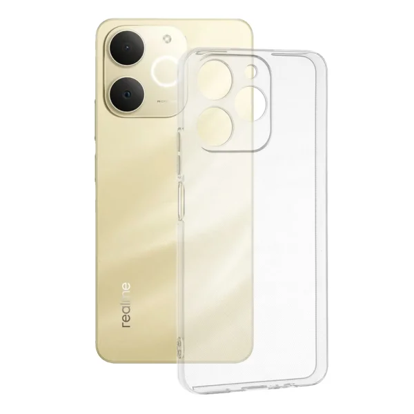 Techsuit Clear Silicone case for Realme Note 70T, Transparent 1
