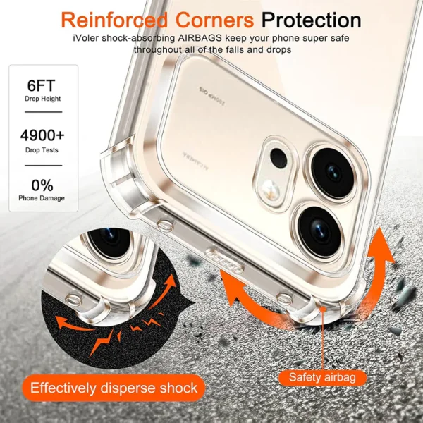 Techsuit Shockproof Silicone Case for Honor 600, Transparent 4