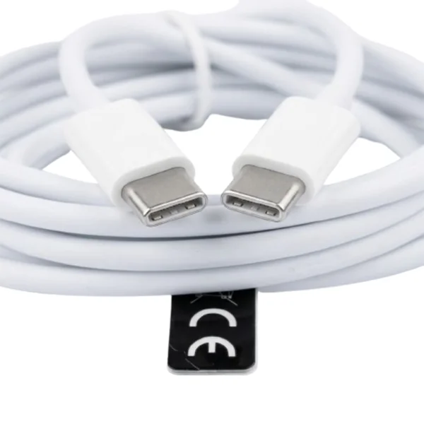 Кабел HD26 Type-C към Type-C PD3,0, 3A, 30W, 3M, бял 2