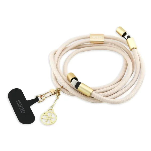 Връзка за телефон Guess 4G Charm Crossbody с кабел Type-C, 1.5m, бежова 1