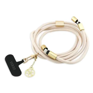 Връзка за телефон Guess 4G Charm Crossbody с кабел Type-C, 1.5m, бежова