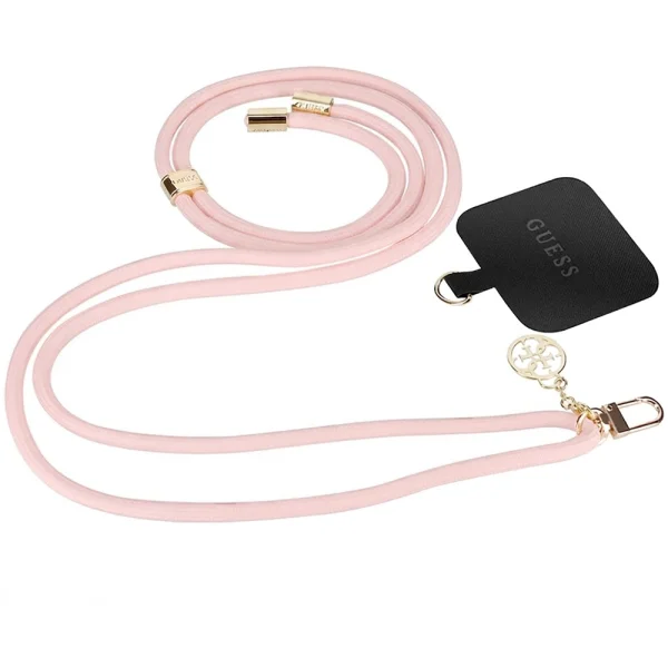 Универсална връзка за телефон Guess Crossbody Strap Cord 4G Charm, златна-розова 2