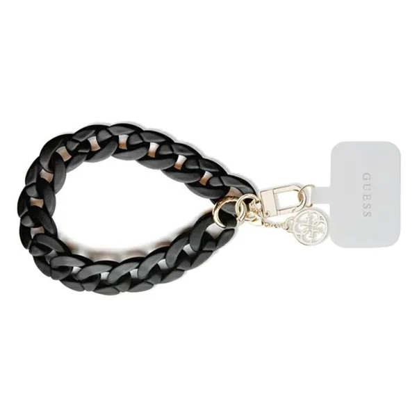 Universal phone strap Guess Wrist Strap 4G Charm, black 2