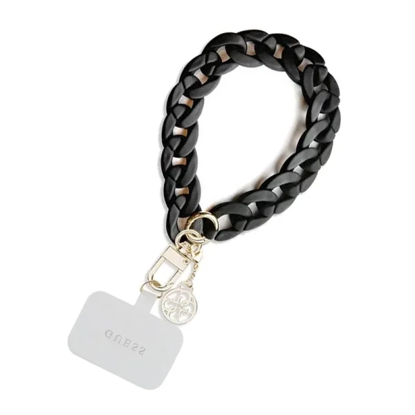 Universal phone strap Guess Wrist Strap 4G Charm, black 3