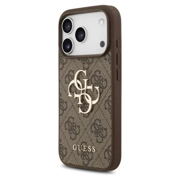 Калъф Guess PU 4G Metal Logo Strap Case за iPhone 18 Pro Max, кафяв 2