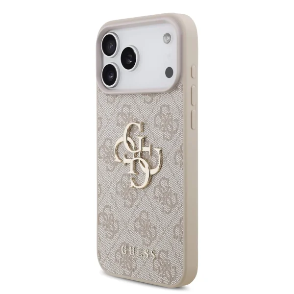 Калъф Guess PU 4G Metal Logo Strap Case за iPhone 18 Pro Max, розов 2