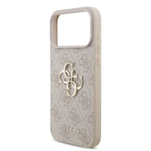 Калъф Guess PU 4G Metal Logo Strap Case за iPhone 18 Pro Max, розов 4