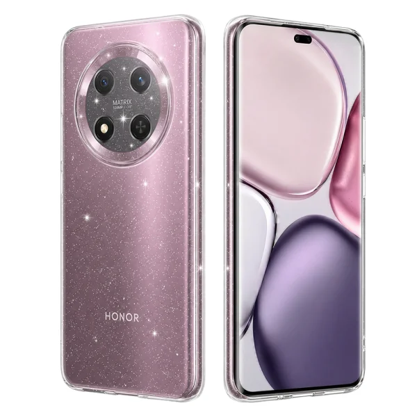 Techsuit SparkleSkin Case for Honor Magic7 Lite, Transparent-Glitter 2