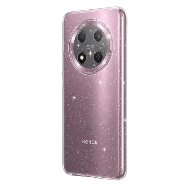 Techsuit SparkleSkin Case for Honor Magic7 Lite, Transparent-Glitter 3