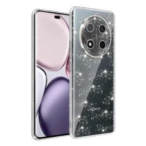 Калъф Techsuit SparkleSkin за Honor Magic7 Lite, прозрачен-брокат