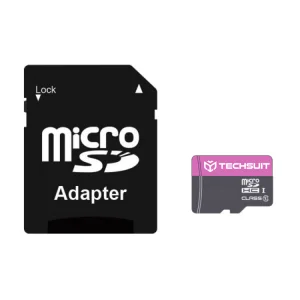 Карта памет Techsuit THCM27 256GB MicroSDHC Class 10, лилав