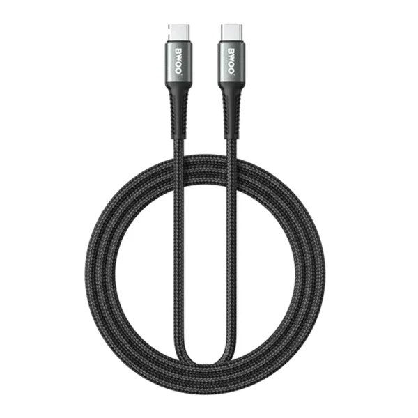 USB кабел BWOO Braided Cable USB-C, 3m, 60W, черен 3