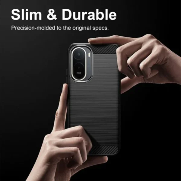 Калъф Techsuit Carbon Silicone за Xiaomi Redmi A7 Pro 4G, черен 4