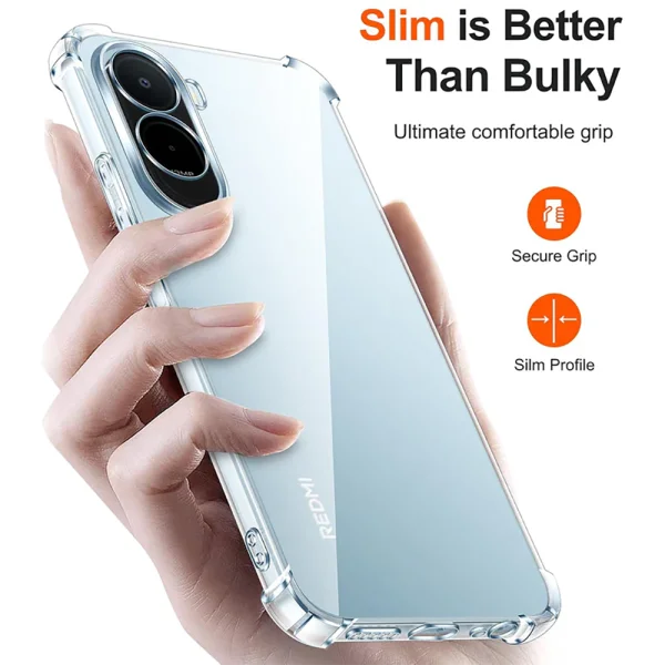 Techsuit Shockproof Clear Silicone case for Xiaomi Redmi A7 Pro 4G, transparent 3