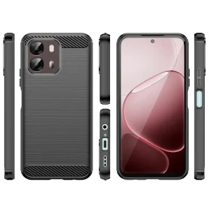 Techsuit Carbon Silicone Case for Oppo A6x 4G/A6x 5G, black 3