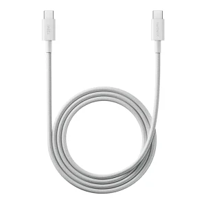 Кабел Xiaomi USB-C to USB-C, 6A, Braided, бял