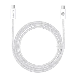 USB Кабел Blavec Candy Type-C, PD, 60W, 3A, 3m, Apple CarPlay/Android Auto (CCA-CC3W30), бял