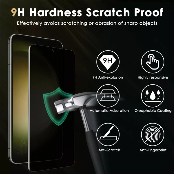 Стъклен протектор 5D Full Glue PRIVACY за Samsung Galaxy S24, черен 3