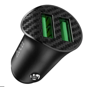 Зарядно за кола HOCO Z39, 18W, 2x USB QC3.0, с кабел micro USB, Черен