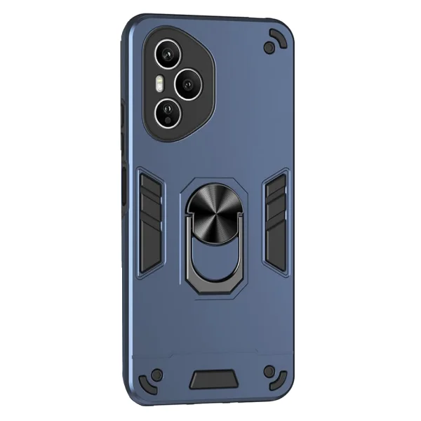 Shockproof back cover Ring Holder Kickstand for Honor 400 Pro, blue 2