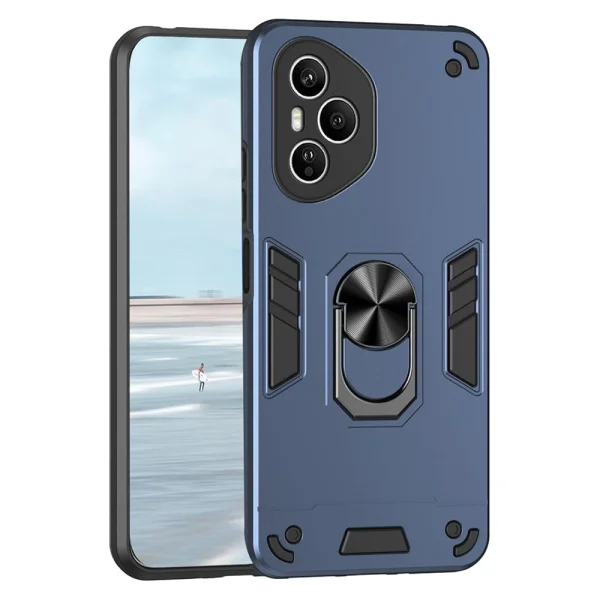 Shockproof back cover Ring Holder Kickstand for Honor 400 Pro, blue 1