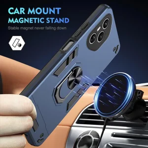 Shockproof back cover Ring Holder Kickstand for Honor 400 Pro, blue 4