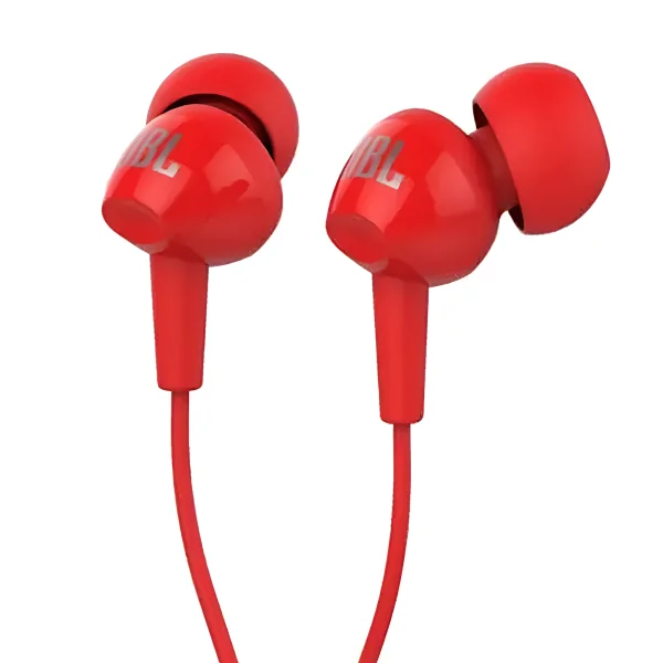 Слушалки JBL Jack C100Si, 3,5 mm, червен 1