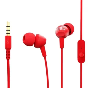 Слушалки JBL Jack C100Si, 3,5 mm, червен 3