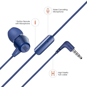 Слушалки JBL T50HI 360 Jack 3,5mm, син 3
