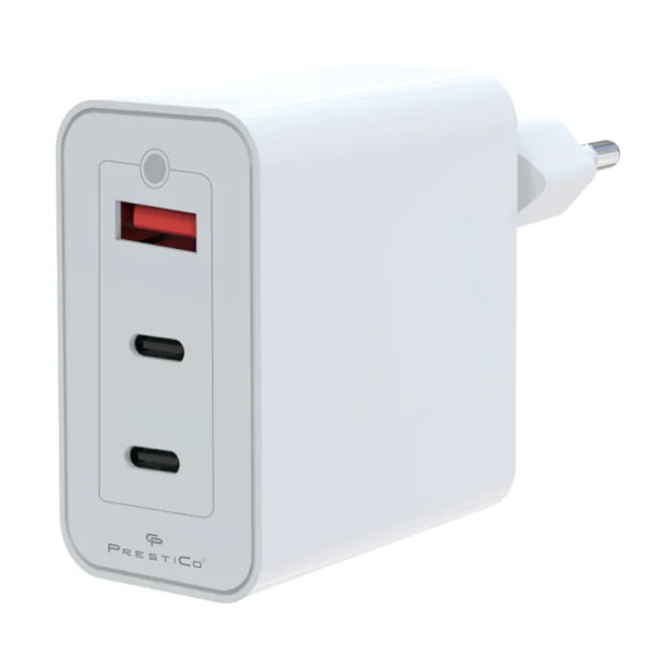 Зарядно 220V Prestico F29, 1xUSB-QCx2PD, 65W, GaN, бял 1
