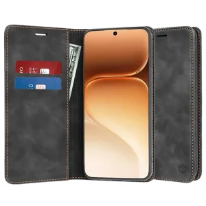 Techsuit Confy Cover Book Case for Honor 600 / 600 Pro, black
