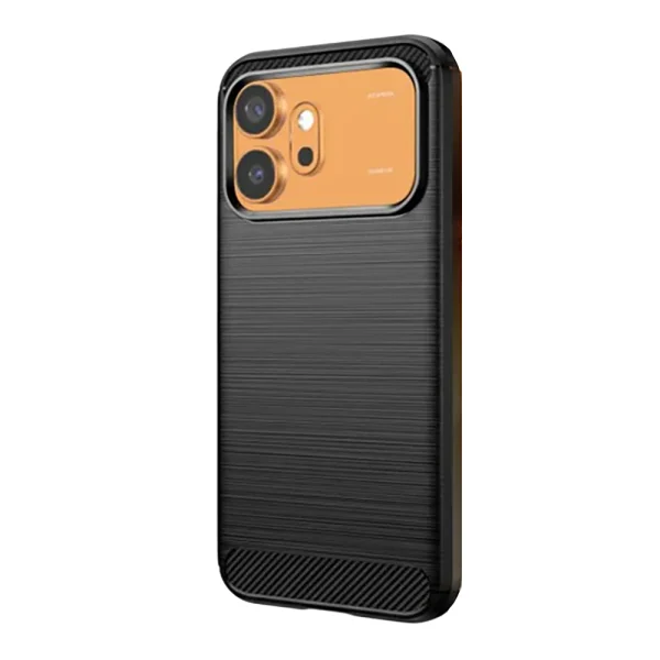 Silicone case Carbon Fibre Brushed for Honor 600 / 600 Pro, black 2