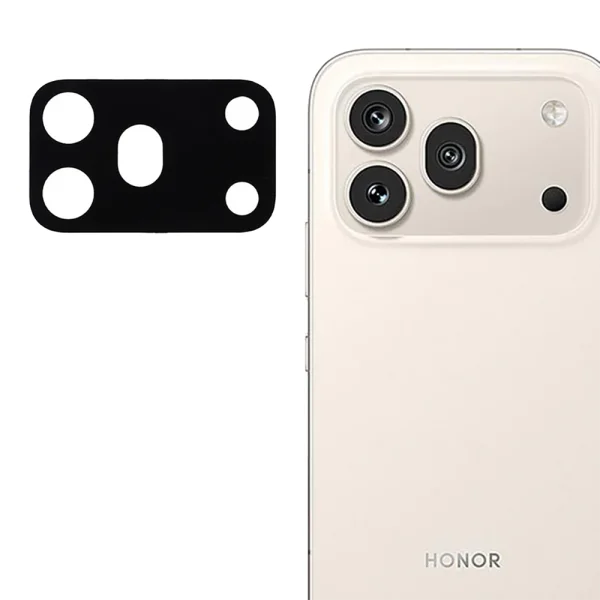 Стъклен протектор за камера Full за Honor 600 Pro, черен 1