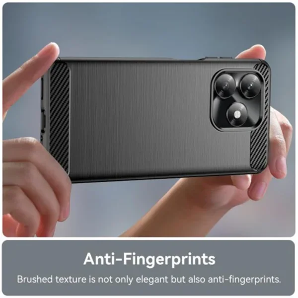 Силиконов калъф Carbon Fibre Brushed за Honor X5c Plus, черен 4