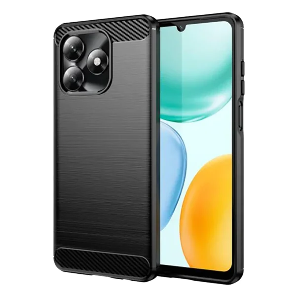 Силиконов калъф Carbon Fibre Brushed за Honor X5c Plus, черен 1