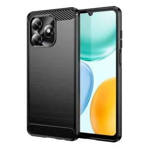 Силиконов калъф Carbon Fibre Brushed за Honor X5c Plus, черен
