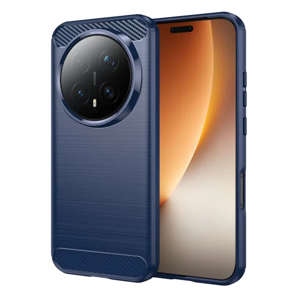 Силиконов калъф Carbon Fibre Brushed за Honor Magic8 Pro, син 1