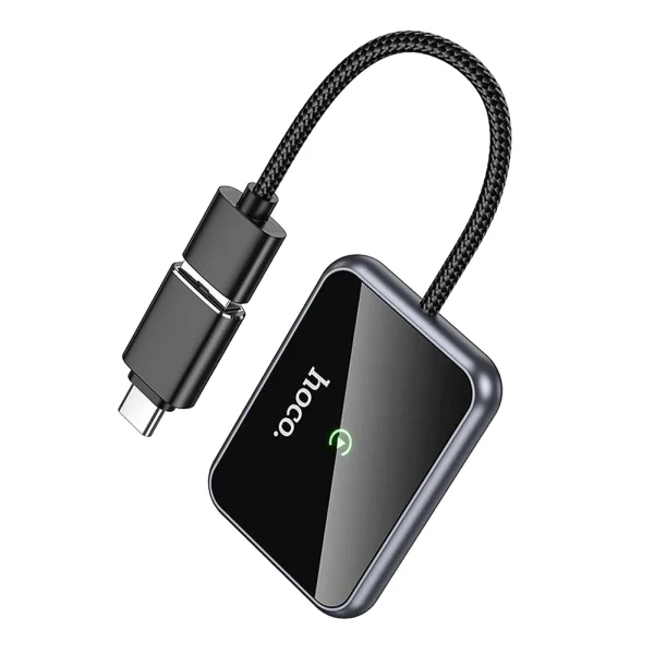 Wireless CarPlay adapter Hoco, USB A / USB C, HU1, black 3